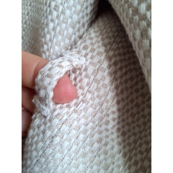 Soft Surroundings Textured Women's Open-Front Blazer with Frayed Hem & White Ruf - Picture 8 of 12